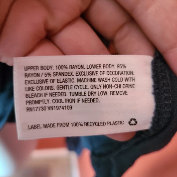 Knox Rose Dusty Blue Boho Top Large - Picture 5 of 6